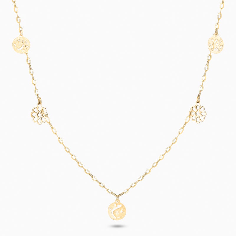 Miss L' by L'azurde Qamar Word Charms with Chain in 18K Gold - Image 1